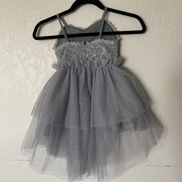 Joyfolie Aryana Dress - high low skirt- Dusty blue - size 3 - Picture 3 of 6